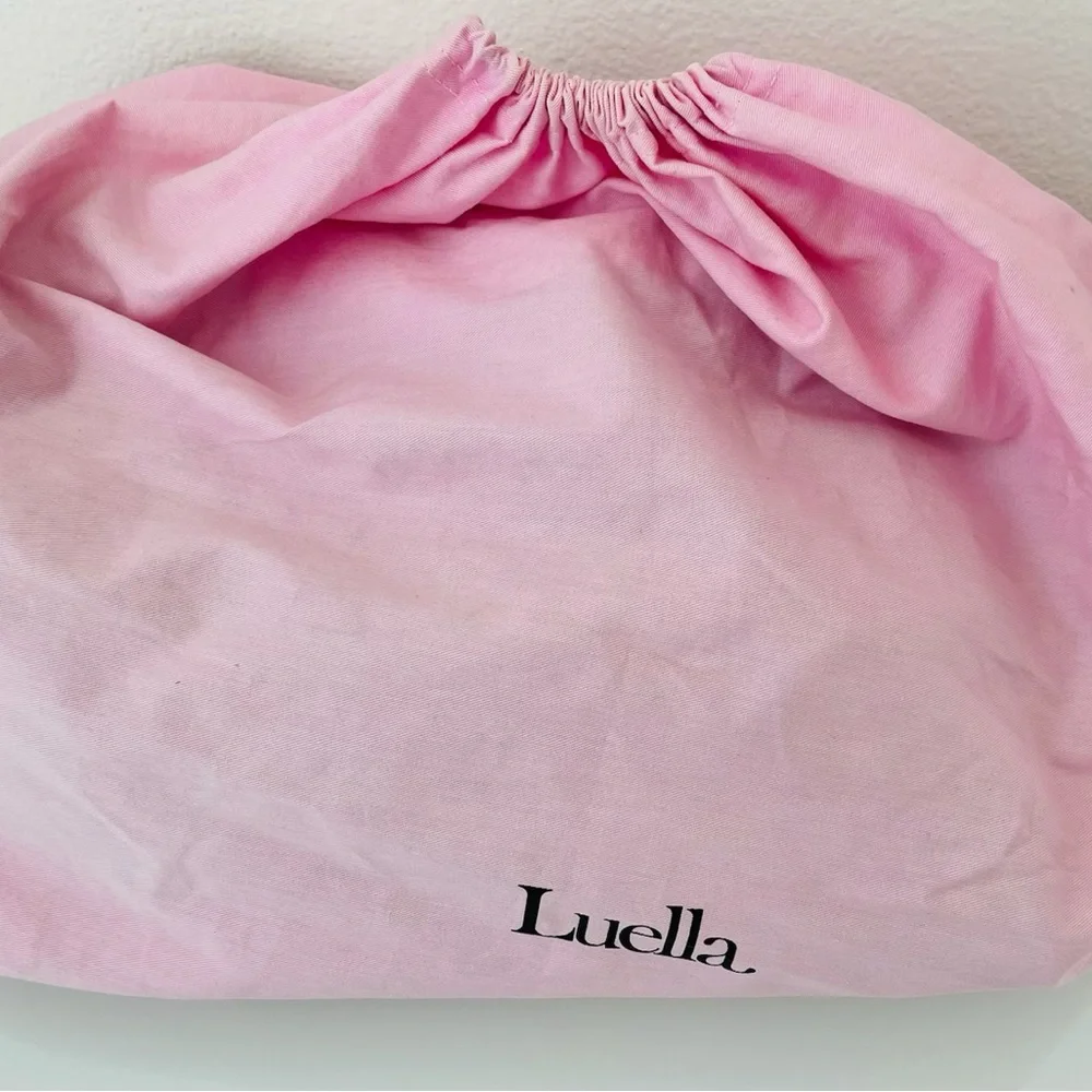 Luella Cognac studded large genuine suede duffel bag
